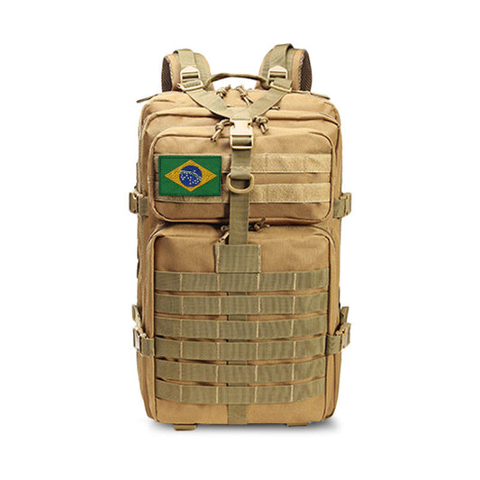 50L Capacity Men Army Military Tactical Large Backpack Waterproof Outdoor Sport Hiking Camping Hunting Rucksack Brazilian flag